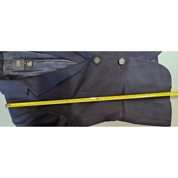 J. Crew Womens 8 Navy Super 120s Wool 2 Button Blazer Jacket - Picture 8 of 9